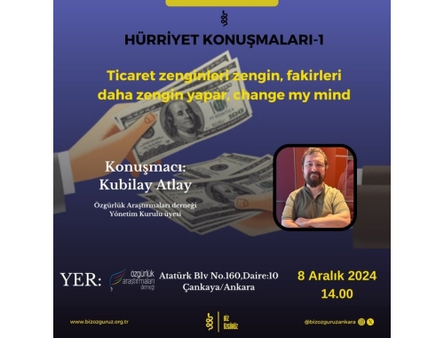 Biz Özgürüz Hareketi “Ticaret zenginleri zengin, fakirleri daha zengin yapar” Konulu Seminerimiz
